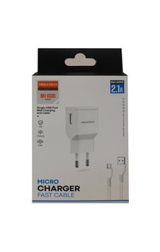 Megatech MT - Ec01 2.1a Ev Şarj+ Micro Kablo Hızlı Şarj Cihazı Megatech MT - Ec01 2.1a Ev Şarj+ Micro Kablo Hızlı Şarj Cihazı