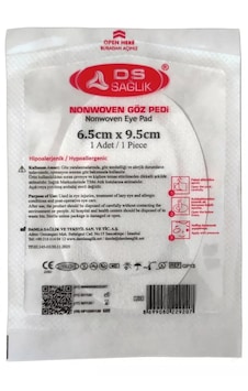 Ds Plus Nonwoven Göz Pedi 6,5 X 9,5 Cm Tekli