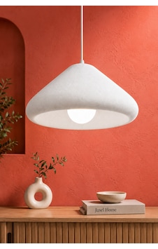 Kubbe Form Sarkıt Avize Beton Görünümlü Dokulu Modern Dekoratif Avize E27 25 Cm - Beyaz Kubbe Form Sarkıt Avize Beton Görünümlü Dokulu Modern Dekoratif Avize E27 25 Cm - Beyaz