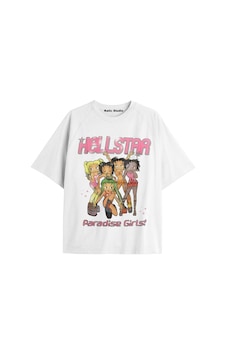 Kalic Studio Betty Boop Hellstar Oversize T-shirt Beyaz Kalic Studio Betty Boop Hellstar Oversize T-shirt Beyaz