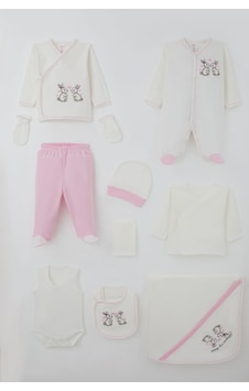 Breeze Kız Bebek Hastane Çıkışı 10 Lu Sevimli Tavşancık Dostlar Nakışlı 0-3 Ay, Ekru Breeze Kız Bebek Hastane Çıkışı 10 Lu Sevimli Tavşancık Dostlar Nakışlı 0-3 Ay, Ekru