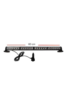 Space 4'lü Tepe Çakar Lamba Mıknatıslı 12-24v Kırmızı-mavi 59 Cm / Lapa116