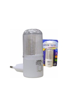 Ledon Mini Led Fişli Anahtarlı Gece Lambası Beyaz Işık Beyaz Ledon Mini Led Fişli Anahtarlı Gece Lambası Beyaz Işık Beyaz