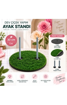 2li Dev Metal Çiçek Standı - 30 Cm, Dekoratif Eva - Krapon Kağıt Çiçek Sunum Ayağı 2 Vidalı 2li Dev Metal Çiçek Standı - 30 Cm, Dekoratif Eva - Krapon Kağıt Çiçek Sunum Ayağı 2 Vidalı