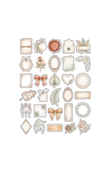30 Adet Vintage Botanik Çerçeve Sticker Seti - Ajanda Scrapbook Defter Laptop İçin Çok Renkli 30 Adet Vintage Botanik Çerçeve Sticker Seti - Ajanda Scrapbook Defter Laptop İçin Çok Renkli