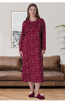 Mecit Pijama Mecit 6025 Bordo %100 Pamuk Büyük Beden Kadın Gecelik Bordo Mecit Pijama Mecit 6025 Bordo %100 Pamuk Büyük Beden Kadın Gecelik Bordo