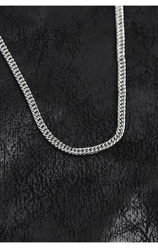 Bakımlı Erkekler İçin Silver Çelik Curb Zincirli Kolye Metalik Bakımlı Erkekler İçin Silver Çelik Curb Zincirli Kolye Metalik