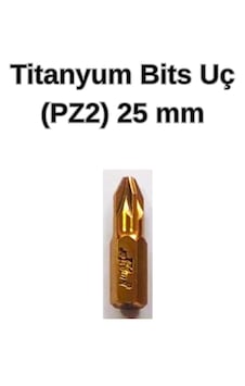 Titanyum Bits Uç - Pz2 X 25 Mm Titanyum Bits Uç - Pz2 X 25 Mm