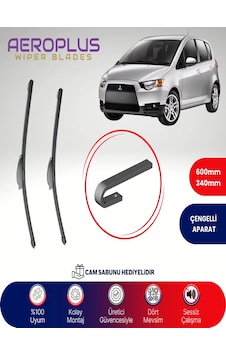 Aeroplus Mitsubishi Colt Muz Silecek Takımı 2009-2013 Aeroplus Mitsubishi Colt Muz Silecek Takımı 2009-2013
