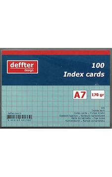 Deffter A7 Kareli Index Kartı Mavi Deffter A7 Kareli Index Kartı Mavi