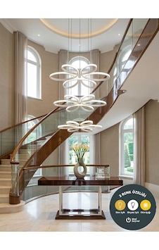 Yonca 6 Lı Beyaz Sarkıt 3 Renkli Salon Mutfak Çocuk Odası Yemek Masası Ve Antre İçin Modern Led Yonca 6 Lı Beyaz Sarkıt 3 Renkli Salon Mutfak Çocuk Odası Yemek Masası Ve Antre İçin Modern Led
