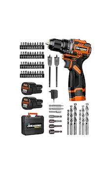 Dragro DRG-168 Pro 16.8V T Çift Akü Çelik Mandren Kömürsüz Motor Şarjlı Matkap Akülü Vidalama Dragro DRG-168 Pro 16.8V T Çift Akü Çelik Mandren Kömürsüz Motor Şarjlı Matkap Akülü Vidalama