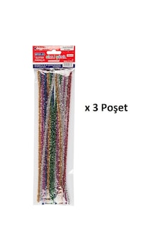 Bigpoint Simli Şönil 30 Cm 7 Renk / 25'li Poşet X 3 Poşet Bigpoint Simli Şönil 30 Cm 7 Renk / 25'li Poşet X 3 Poşet