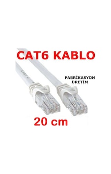 Cat6 Kablo Ethernet Adsl Lan Patch Kablo Fabrikasyon Uçlar 20 Cm