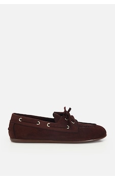 Yaya Kadın Kahverengi Süet Bağcık Detaylı Loafer Yaya Kadın Kahverengi Süet Bağcık Detaylı Loafer