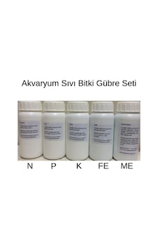 Akvaryum Sıvı Bitki Gübresi Seti 5'Li N-P-K-Me-Fe Akvaryum Sıvı Bitki Gübresi Seti 5'Li N-P-K-Me-Fe