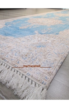 Tiffany Halı Sandy Tsy07T Turkuaz Kaymaz Halı 80X150 Cm