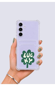 Samsung Uyumlu Galaxy S25 Fe Kartlıklı Lucky Yonca Desenli Kılıf Yeşil Samsung Uyumlu Galaxy S25 Fe Kartlıklı Lucky Yonca Desenli Kılıf Yeşil