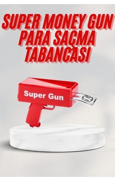 Kırmızı Parti Oyuncağı Para Saçma Fırlatma Tabancası Makinesi Super Money - Lisinya 6+ Kırmızı Parti Oyuncağı Para Saçma Fırlatma Tabancası Makinesi Super Money - Lisinya 6+