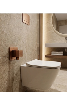 Rose Gold Kare Lüx Taharet Musluğu Rose Gold Kare Lüx Taharet Musluğu