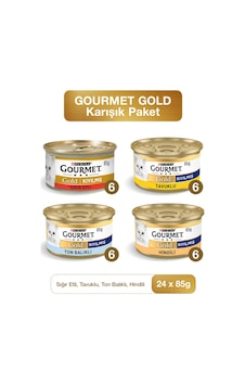 Purina Gourmet Gold Karışık Konserve Yetişkin Kedi Maması 24 x 85 G Purina Gourmet Gold Karışık Konserve Yetişkin Kedi Maması 24 x 85 G