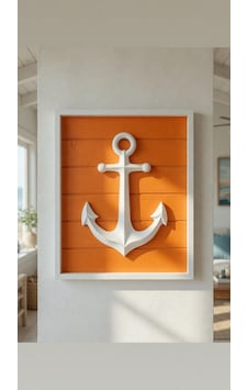 21x21 Çapalı Çerçeveli Deniz Temalı Duvar Dekoru Yazlık Ev, Sahil Evi, Banyo Ve Marin Konsept İçin Dekoratif Duvar Panosu 21x21 Çapalı Çerçeveli Deniz Temalı Duvar Dekoru Yazlık Ev, Sahil Evi, Banyo Ve Marin Konsept İçin Dekoratif Duvar Panosu