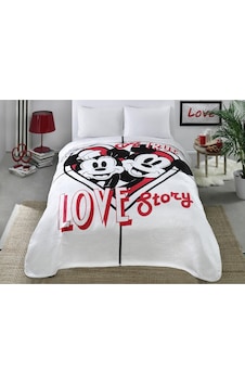 Disney Minnie Mickey Lisanslı Battaniye-Çok Renkli Disney Minnie Mickey Lisanslı Battaniye-Çok Renkli
