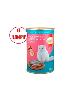 Smart Heart Kedi Konservesi Jöle İçinde Tavuklu Ve Sardalyalı 400 Gr 6 Ad Smart Heart Kedi Konservesi Jöle İçinde Tavuklu Ve Sardalyalı 400 Gr 6 Ad