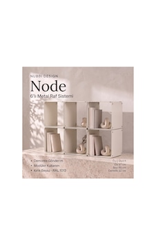 Node 6 Lı Modüler Metal Tv Ünitesi Açık Raflı Dekoratif Televizyon Sehpası Krem - 940100355 Krem Node 6 Lı Modüler Metal Tv Ünitesi Açık Raflı Dekoratif Televizyon Sehpası Krem - 940100355 Krem