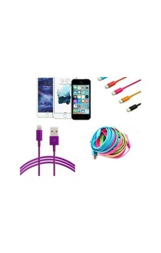 Renkli Iphone 5 5s 6 6s Usb Data Kablosu - Mor Renkli Iphone 5 5s 6 6s Usb Data Kablosu - Mor