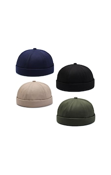Aida Jewelss 4 Lü Set %100 Pamuk Cap Ayarlanabilir Docker Şapka Yazlık Takke Şapka Retro Şapka Takke Şapka Siyah Melanj Aida Jewelss 4 Lü Set %100 Pamuk Cap Ayarlanabilir Docker Şapka Yazlık Takke Şapka Retro Şapka Takke Şapka Siyah Melanj