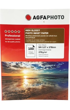 Agfa Photo 270gr 5R (13x18) Parlak İnkjet Kağıt Agfa Photo 270gr 5R (13x18) Parlak İnkjet Kağıt