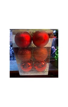 6 Adet Kırmızı 5 Cm Yılbaşı Topu, Noel Topu,çam Ağacı Topu, Süs Topu T-47 6 Adet Kırmızı 5 Cm Yılbaşı Topu, Noel Topu,çam Ağacı Topu, Süs Topu T-47