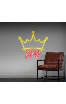 King Yazılı Ve Şekilli Neon Tabela Kırmızı King Yazılı Ve Şekilli Neon Tabela Kırmızı