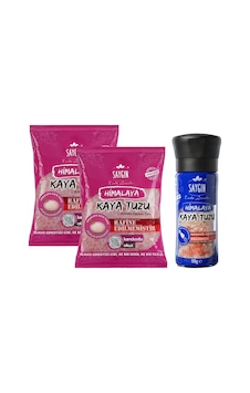 Saygın Himalaya Kaya Tuzu - Sofrada Öğütme 500 Gr 2 Adet + Değirmen 110 Gr Saygın Himalaya Kaya Tuzu - Sofrada Öğütme 500 Gr 2 Adet + Değirmen 110 Gr