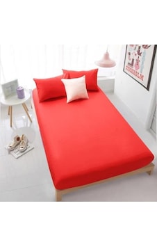 Çift Kişilik Lastikli Kumaş Çarşaf Kırmızı 160x200 Çift Kişilik Lastikli Kumaş Çarşaf Kırmızı 160x200