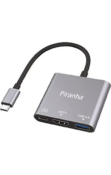 Piranha 3395 3in1 Çevirici Adaptör Type-c To Hdmı, Usb 3.0, Type-c Mac Uyumlu 4k Yüksek Hızlı Adaptör