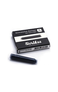 Scrikss Siyah Dolma Kalem Kartuşu 6Lı Scrikss Siyah Dolma Kalem Kartuşu 6Lı