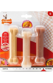 Nylabone Fıstık Ezmesi, Tavuk Ve Domuz Pastırması Aromalı Köpek Ç
