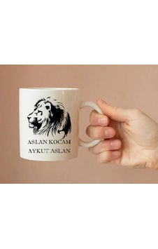 Kişiye Özel Aslan Kocam Kupa Bardak Kişiye Özel Aslan Kocam Kupa Bardak