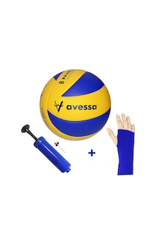 Avessa VL-400 Voleybol Topu El Pompası ve Parmak Geçmeli Voleybol Kolluğu Çok Renkli Avessa VL-400 Voleybol Topu El Pompası ve Parmak Geçmeli Voleybol Kolluğu Çok Renkli
