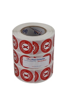 Pp Metalize Kalite Kontrolü Yapılmıştır Ret Etiketi 25mm Çap 2500 Adet Yan Yana 3 Lü