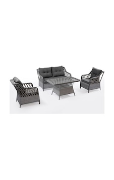 Menekşe 2+1+1+masa Rattan Bahçe Balkon Mobilyası Gri Menekşe 2+1+1+masa Rattan Bahçe Balkon Mobilyası Gri