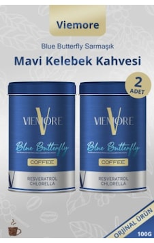Viemore 2 Adet - Blue Butterfly Sarmaşık Ekstresi Içeren Kahve - Mavi Kelebek Kahvesi 200g Çözünebilir