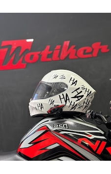 Joker Sticker Hahaha Kask Modeli Siyah Joker Sticker Hahaha Kask Modeli Siyah