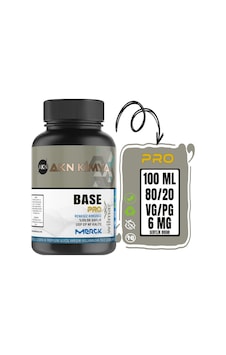 Pro Base 100 Ml Vg Pg 80-20 6 Mg/ml Bitkisel Gliserin Base E422