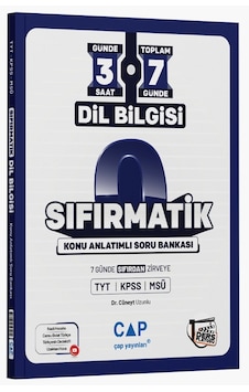 Çap Yayınları Yks Tyt Kpss Msü Dil Bilgisi Sıfırmatik 7 Günde Sıfırdan Zirveye Konu Anlatımlı Soru Bankası Çap Yayınları Çap Yayınları Yks Tyt Kpss Msü Dil Bilgisi Sıfırmatik 7 Günde Sıfırdan Zirveye Konu Anlatımlı Soru Bankası Çap Yayınları
