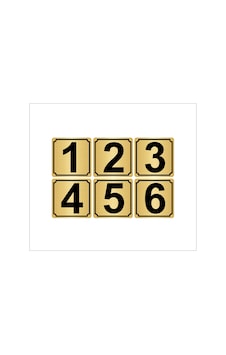 Metal Kapı,masa,dolap Numarası 3,5cmx3,5cm 6 Adet (1…6) Altın Renk Metal Metal Kapı,masa,dolap Numarası 3,5cmx3,5cm 6 Adet (1…6) Altın Renk Metal