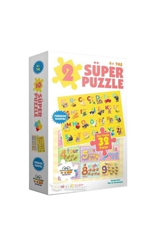 2 Süper Puzzle / Alfabe - Sayılar (Kutulu) 32 Parça 2 Süper Puzzle / Alfabe - Sayılar (Kutulu) 32 Parça