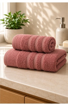 Ayla 2'li Havlu Seti 70x140 Banyo Havlusu + 50x90 Baş Havlusu, Yumuşak Dokulu, Yüksek Su Emici Kiremit Ayla 2'li Havlu Seti 70x140 Banyo Havlusu + 50x90 Baş Havlusu, Yumuşak Dokulu, Yüksek Su Emici Kiremit